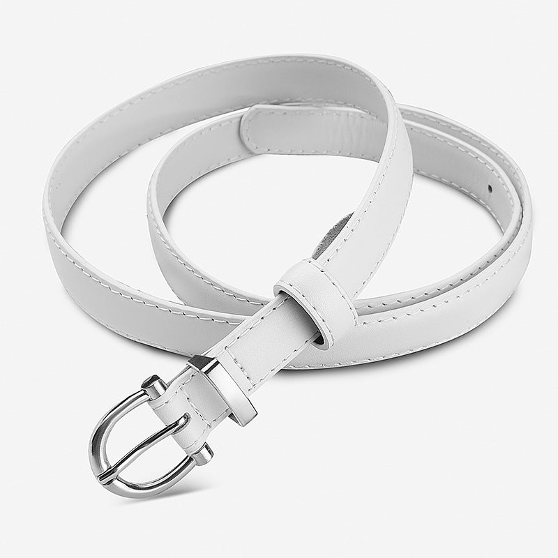 Cintura slim in pelle donna