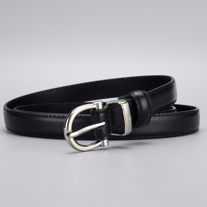 Cintura slim in pelle donna