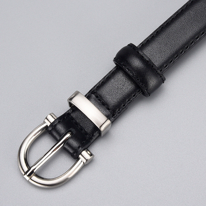 Cintura slim in pelle donna
