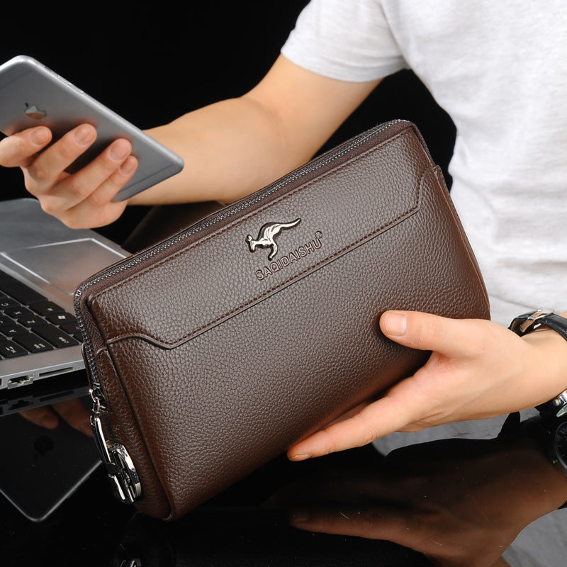 Pochette da uomo in pelle
