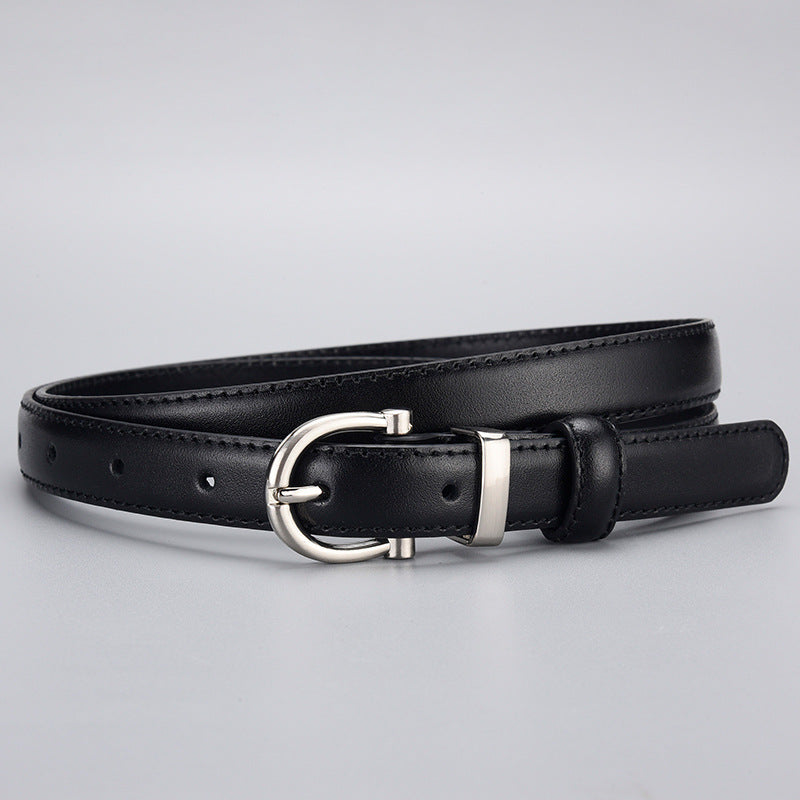 Cintura slim in pelle donna