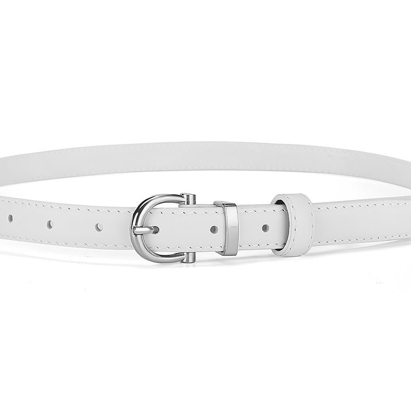 Cintura slim in pelle donna